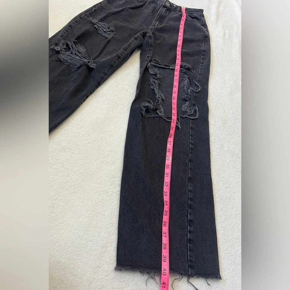 Garage Distressed Grunge Black Street Wide Leg Jean - Size 3/26